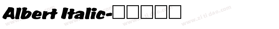 Albert Italic字体转换